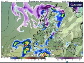 寒冷的英国降雪地图显示了每小时2厘米的北极风暴袭击英国的确切日期